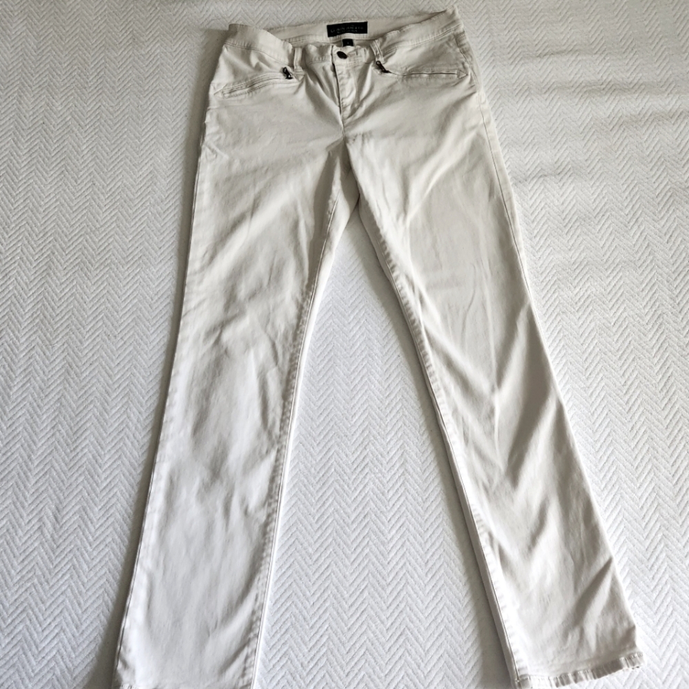 Lauren Ralph Lauren Green Label Jeans White Classic- White Straight-Leg Pants